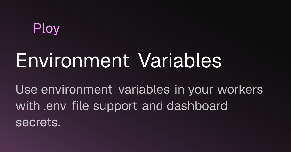Environment Variables